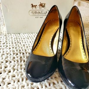 Coach Black Patent Leather Sheri Pumps A3945